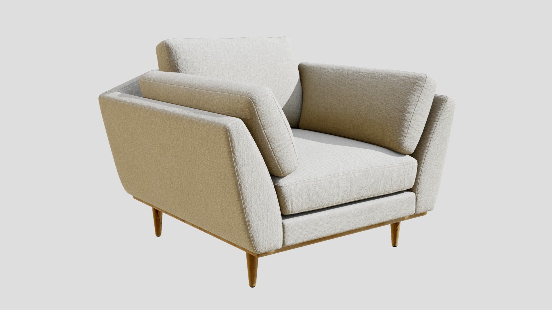 Crate&Barrel Hague Armchair Buy Royalty Free 3D model by 3detto [8dca6c9] Sketchfab Store