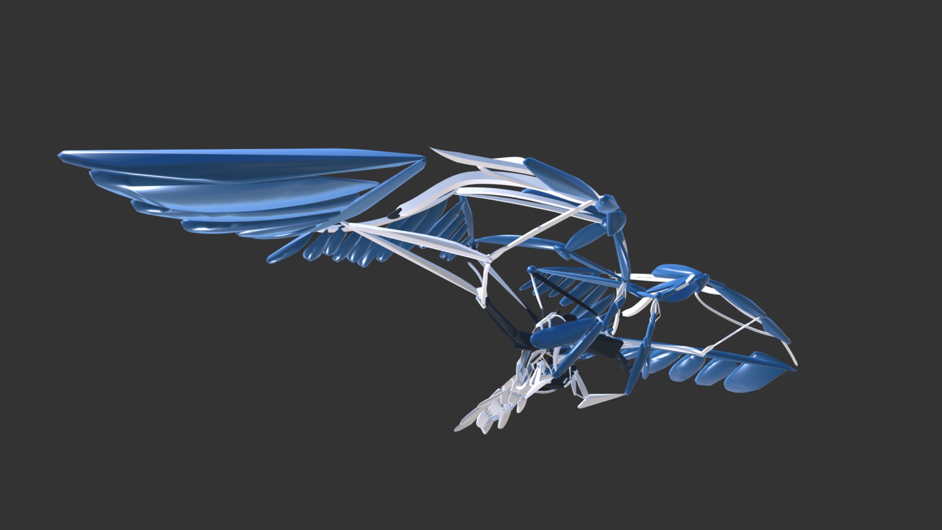 3D model VR Flying Machine - This is a 3D model of the VR Flying Machine. The 3D model is about a close-up of a blue bug.