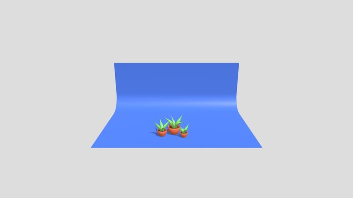 Растения в горшках 3D Model