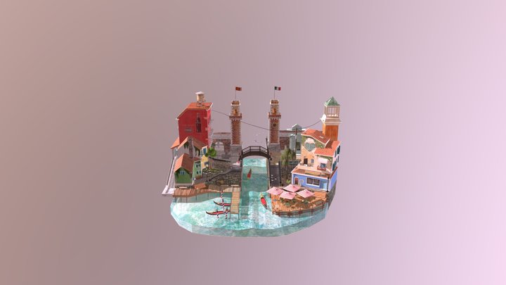 cityscene venice glen meel 3D Model