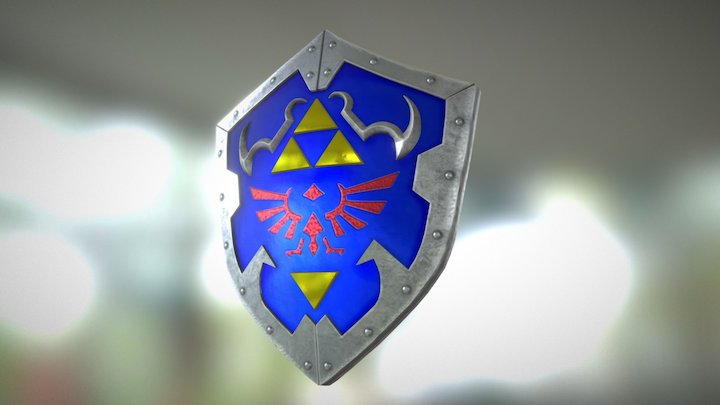 Zelda - Ocarina of Time - Hyrule Shield 3D Model