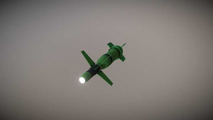 Low Poly GBU-24 laser guided bomb 3D Model