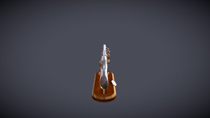 Double-Barrelled Turn-Over Pistol 3D Model