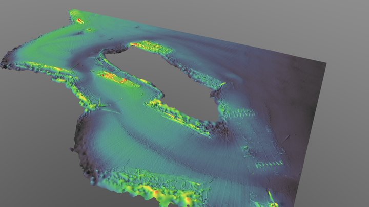 Conneticut College Wrecks Multibeam Sonar Survey 3D Model