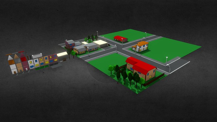 EM Módulos Terreno Y Props Proyecto Con Texturas 3D Model