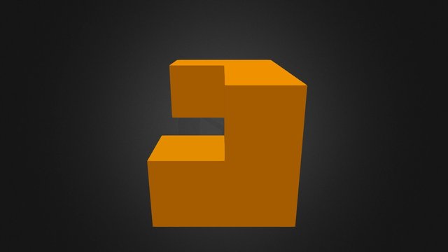 Orange Puzzle Cube 3D Model
