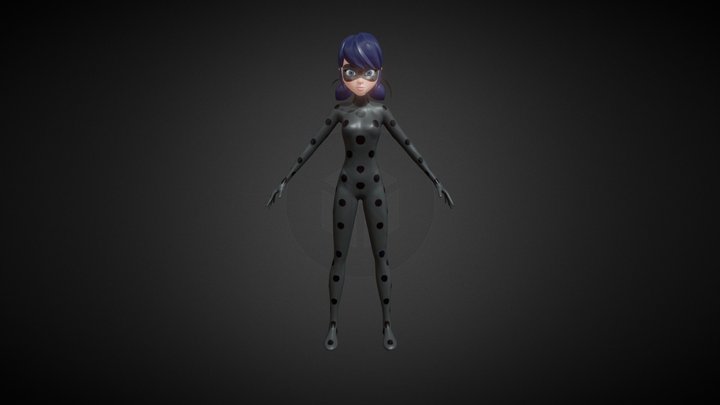 Lady Black - Miraculous (FAN) 3D Model