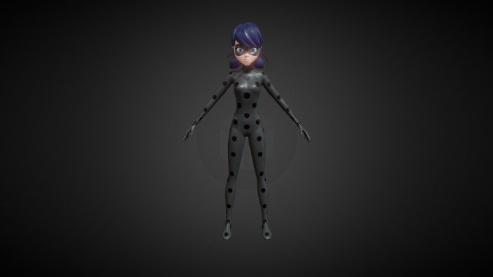 3D model Tikki - Kwami from miraculous ladybug A rigged 3d for