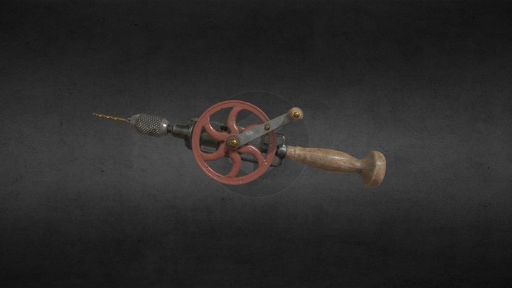 Old Hand Drill 3D Model