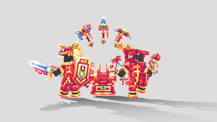 [Pixelar] Lunar New Year Pack 3D Model