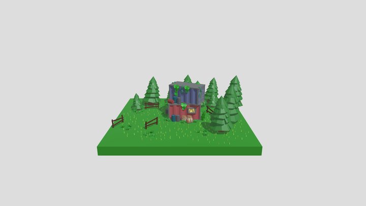 Container Scene LP 3D Model