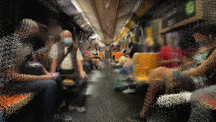 NYC G Train during the Covid-19 pandemic 3D Model