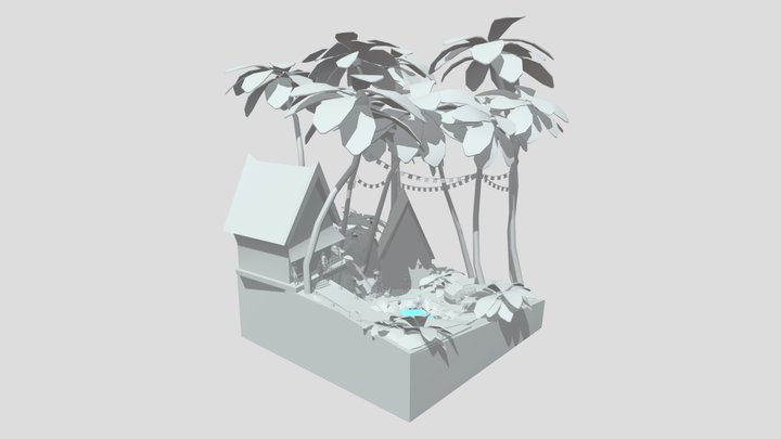 Eco House - Blockout 3D Model