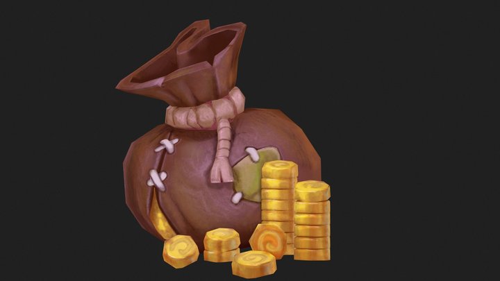 Coin Bag 3D Model