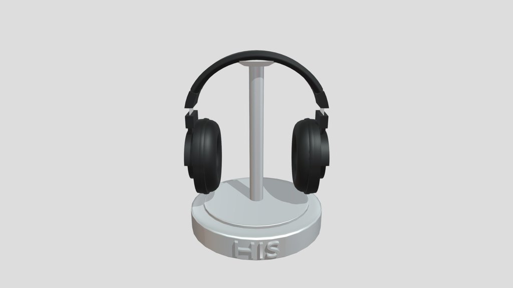 Modern Headphone Stand 3D Model