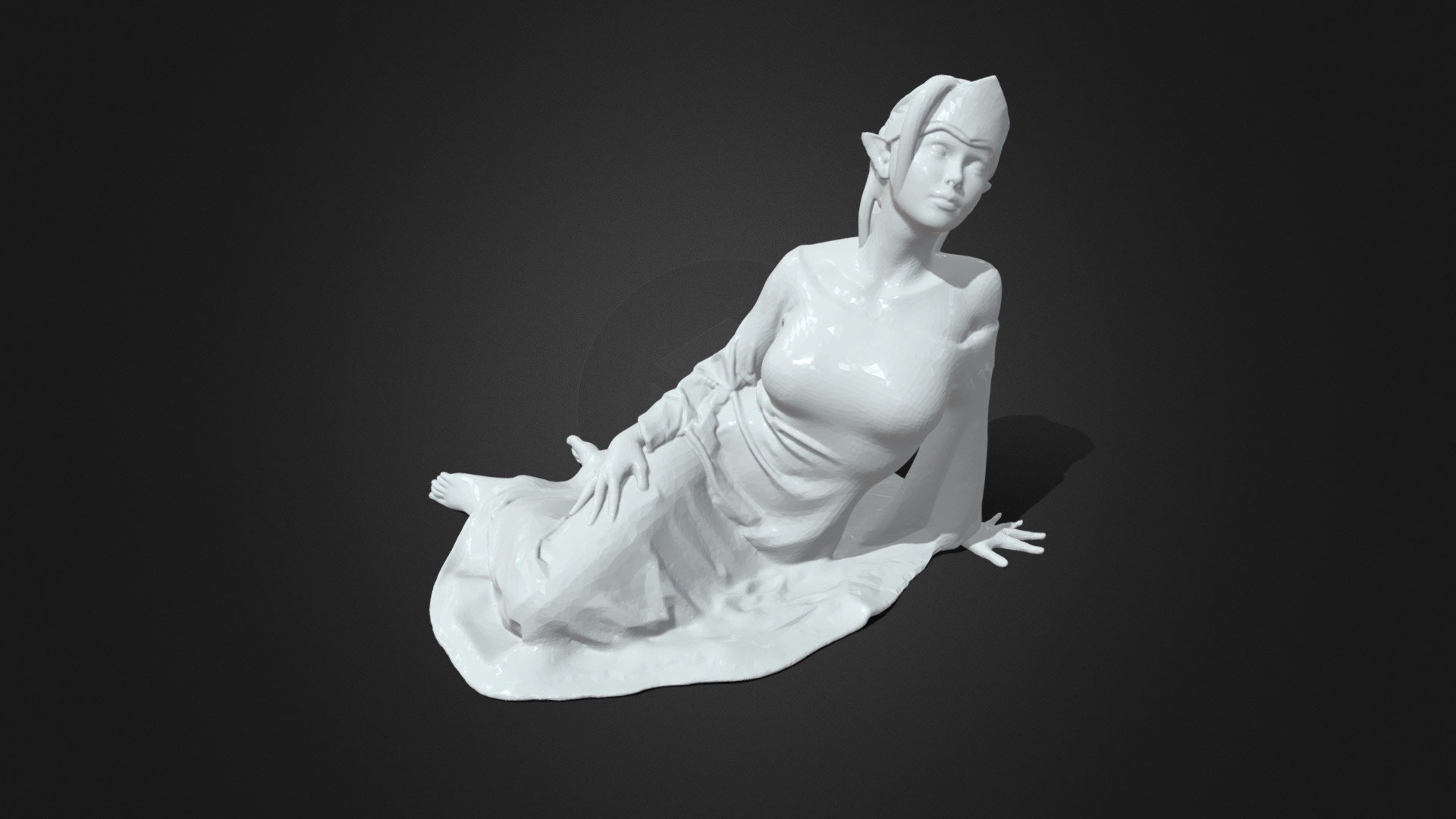 Decubitus position girl 3d printing model
