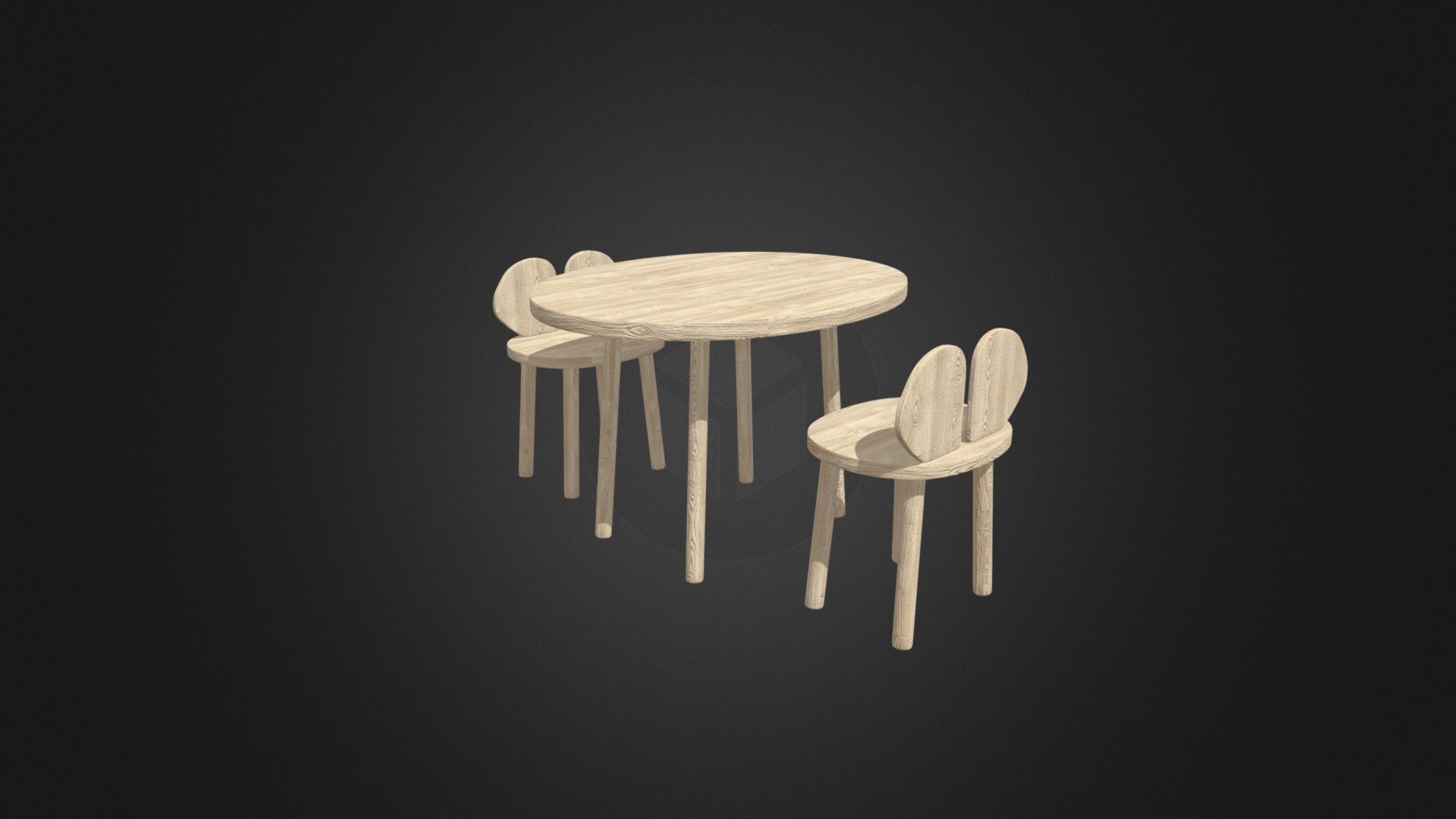 Children's Table And Chairs   Buy Royalty Free 3D Model By Cgaxis