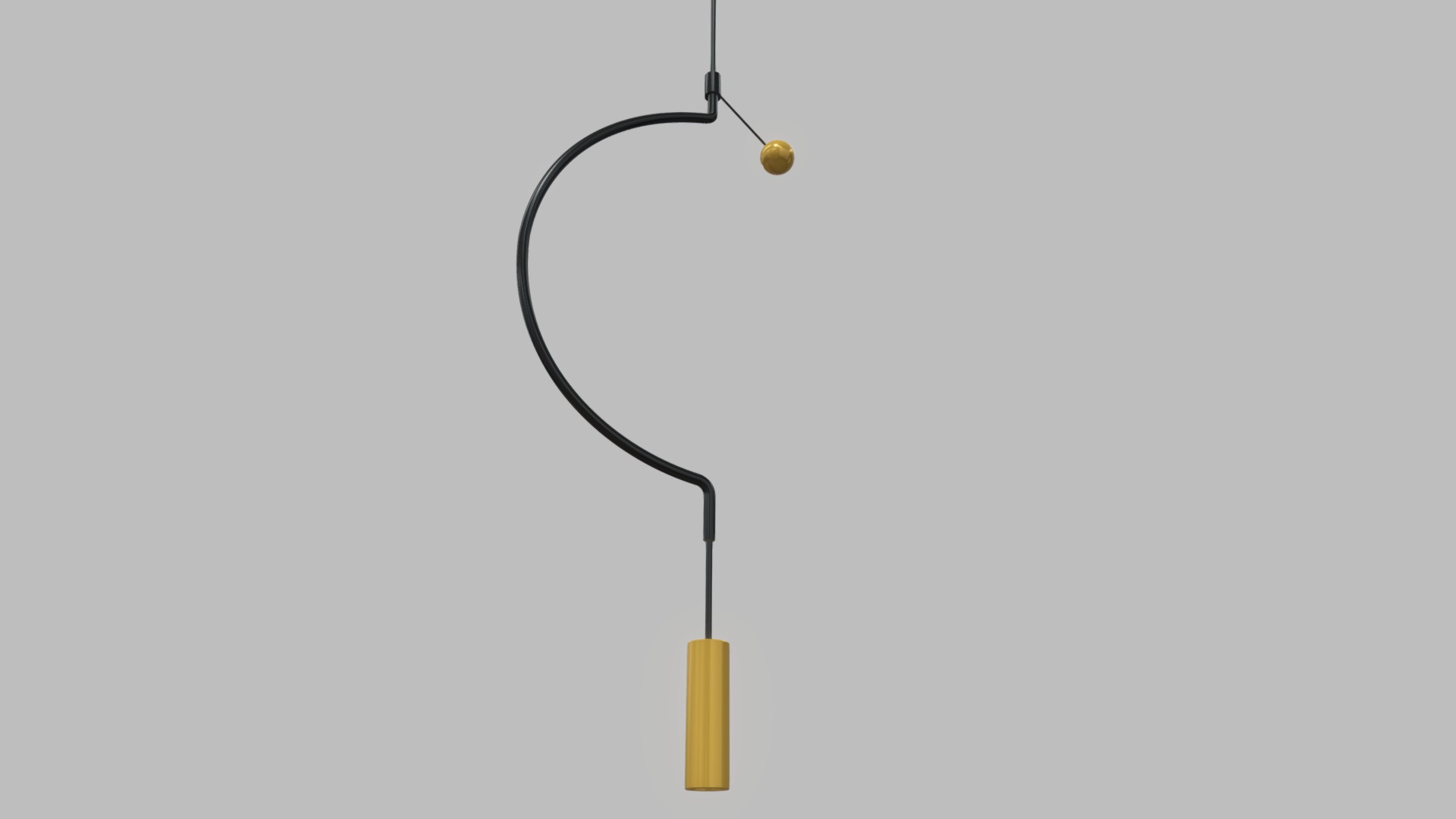 3D model Liaison Lamp - This is a 3D model of the Liaison Lamp. The 3D model is about a yellow ball on a pole.