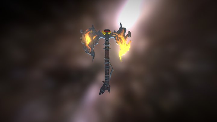 Axe of the Stormy Sunset 3D Model