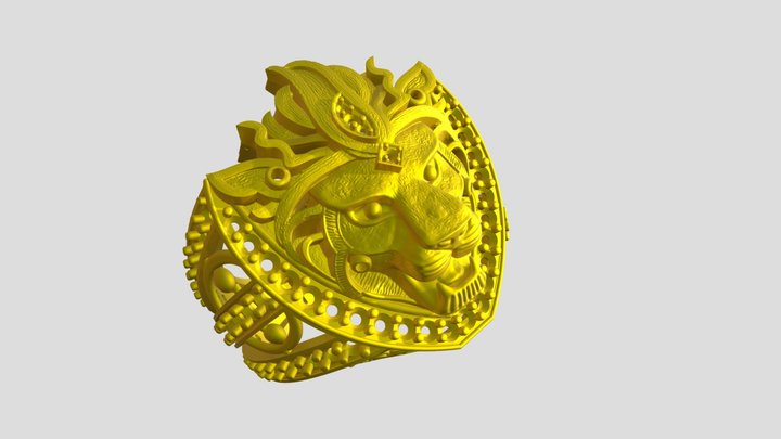 Lion Ring-1 3D Model
