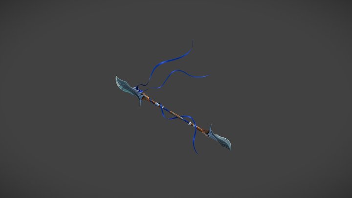 Dragon spear handpaint 3D Model