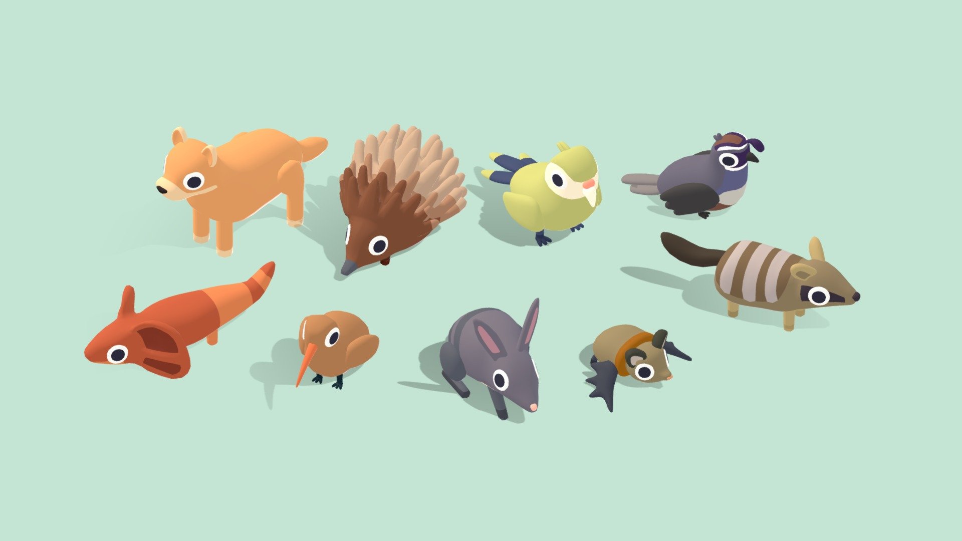 Quirky Series - Island Animals Vol 2 - Buy Royalty Free 3D model by ...