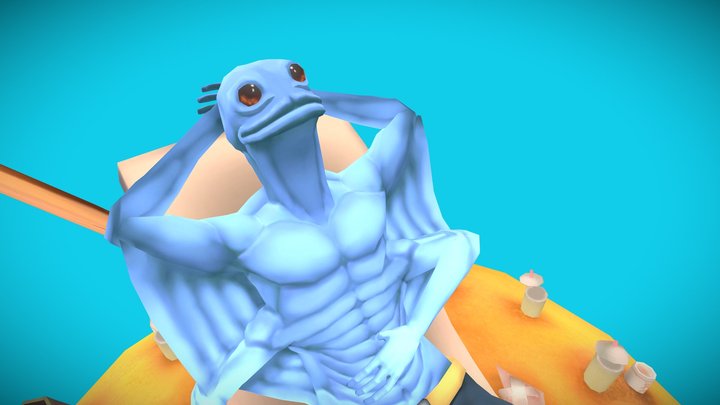 Amphibian Alien – Modello 3D gratuito STL