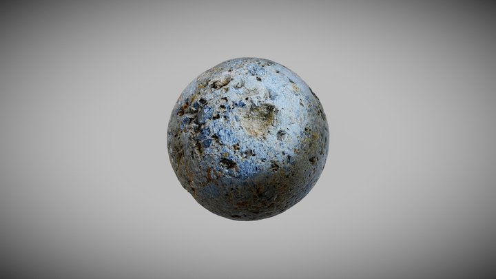 Ljubljanski grad - kamnita topovska krogla 3D Model
