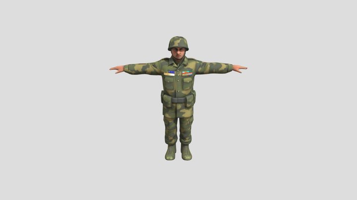 Soldier_ Stance_0710024845_texture_fbx 3D Model