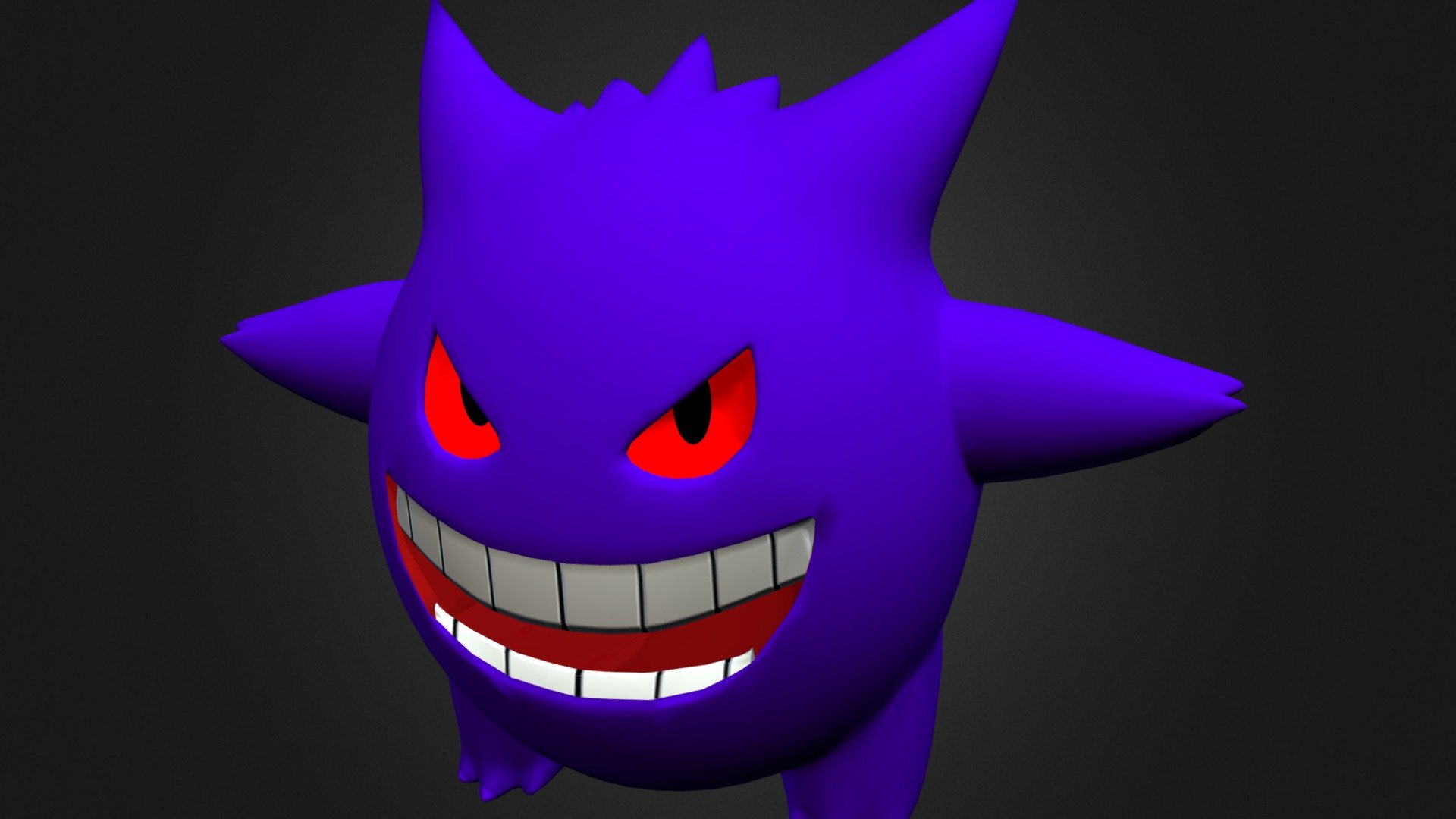 3D model Pokemon Gengar VR / AR / low-poly