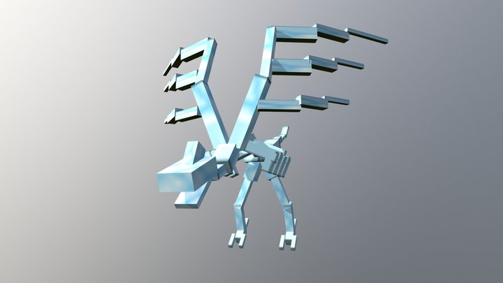 Skeletal Wyvern That Actually Works 3D Model