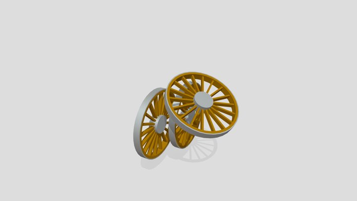 Cannon/Cart Wheels 3D Model