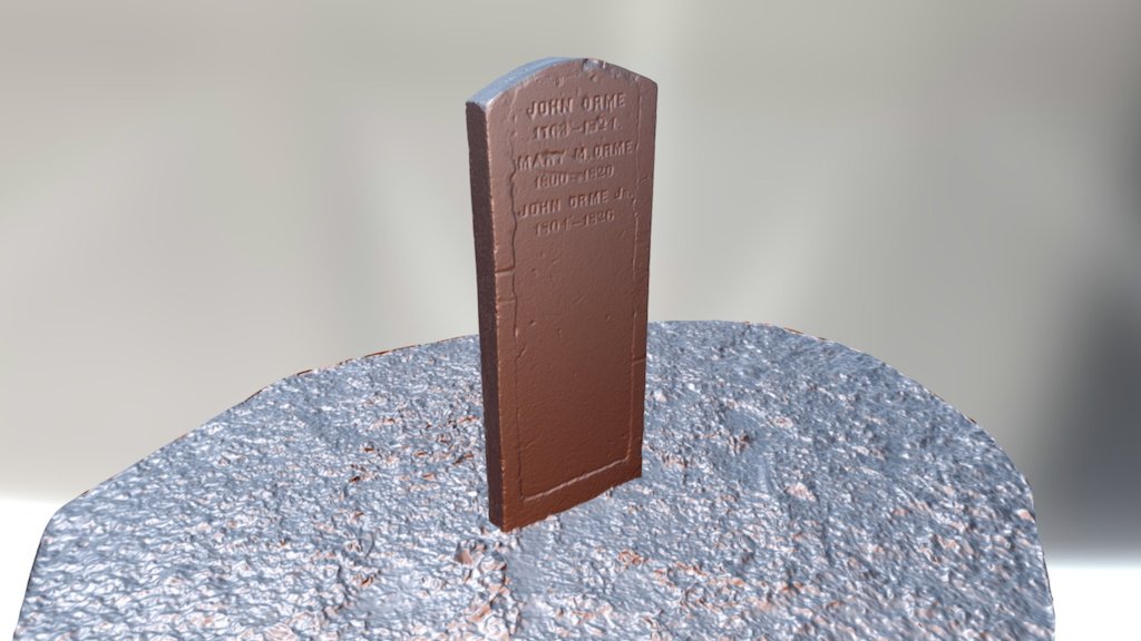 Orme Family Headstone - 3D model by marshall.stewart [8de8a9b] - Sketchfab