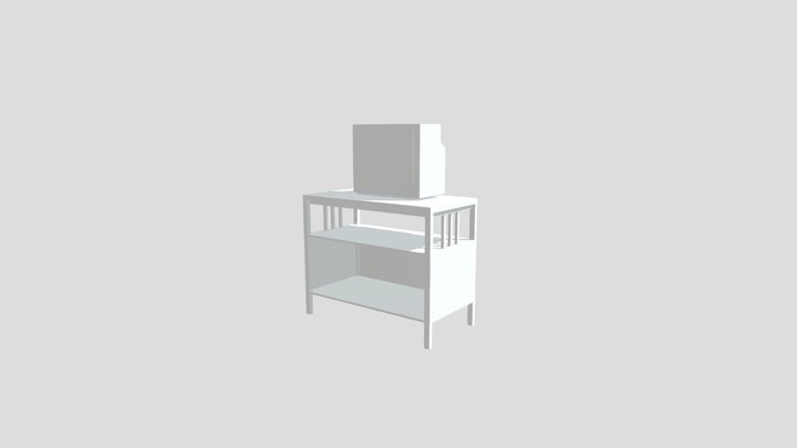 TV and TV stand 3D Model