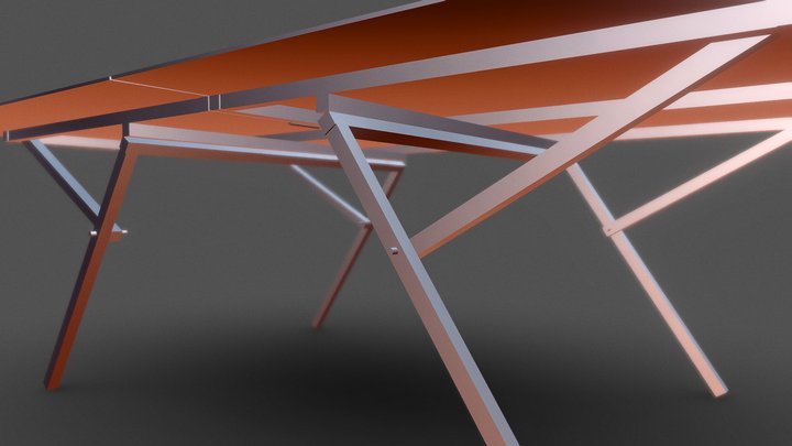 Ping pong skinny table 3D Model
