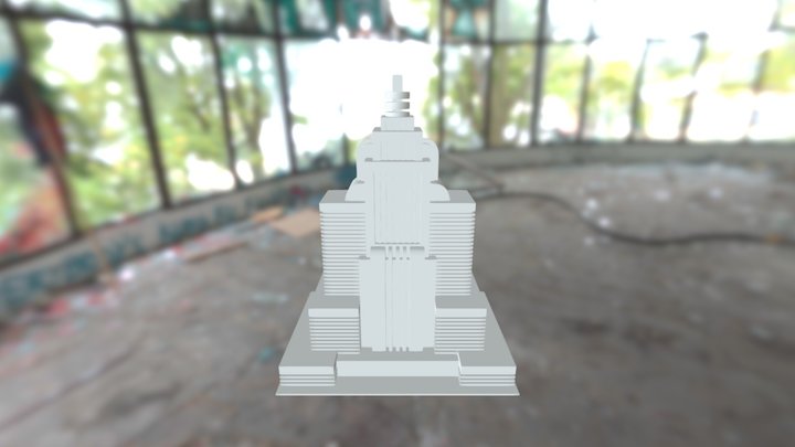 Brutalist Hall 3D Model