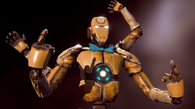 Misanthropic Barman-Bot 3D Model