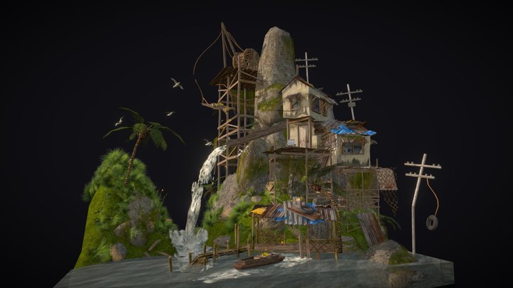 DAE Diorama - BY THE OCEAN 3D Model