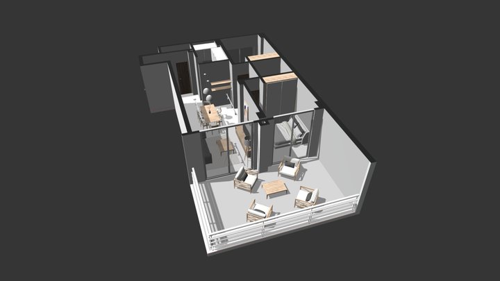 Belgrano 4664 / Vivienda A y H 3D Model