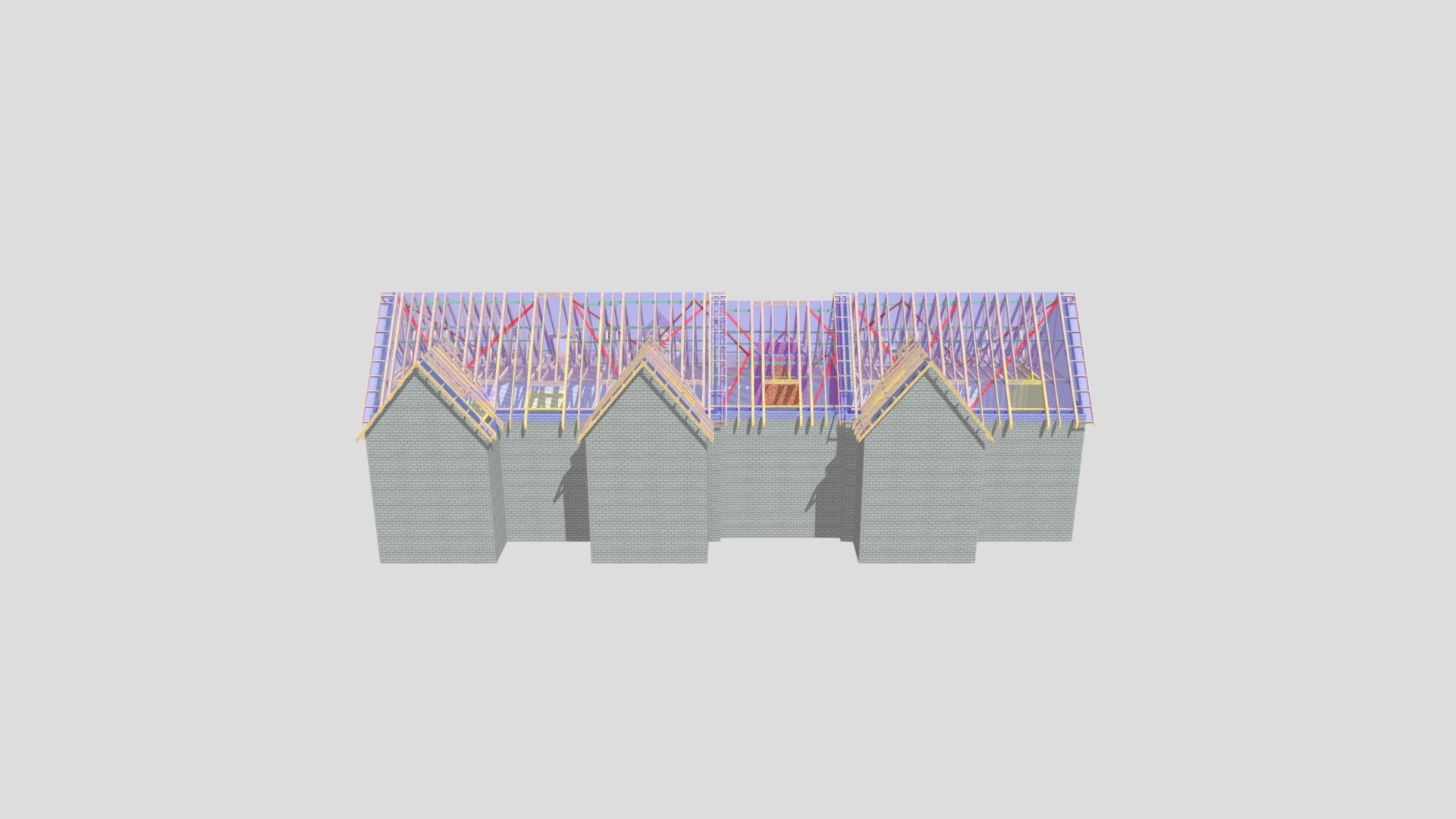 P12728D, Plots 5-10 Roof Layout