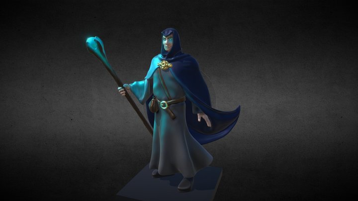 The Figure Of A Mage 3D Model