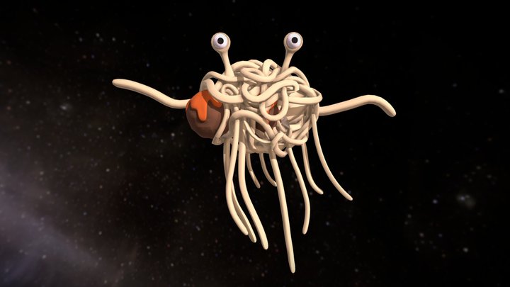 Flying Spaghetti Monster 3D Model