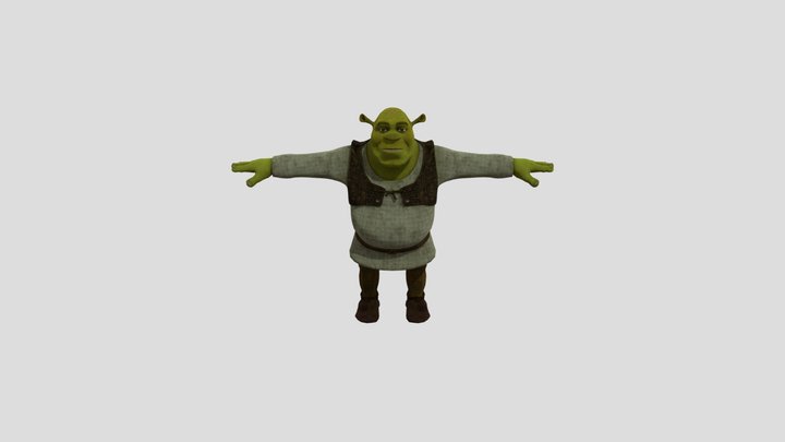 Shrek in fortnite doing a t-pose