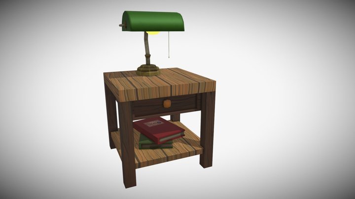 Table&Lamp_JavierCuervo 3D Model