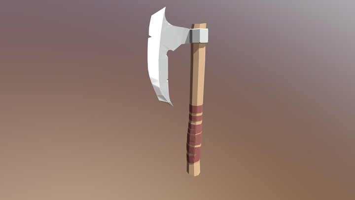 Axe Low Poly 3D Model