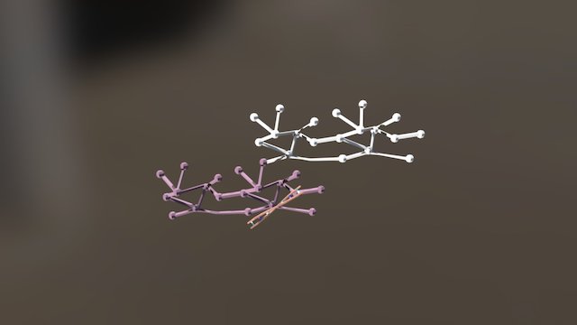 Low Poly DNA Model 3D Model
