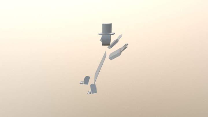Spades The Card Cazar Runs for his Life 3D Model