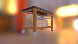 Wheeled Table 3D Model