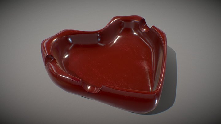 Ashtray heart 3D Model
