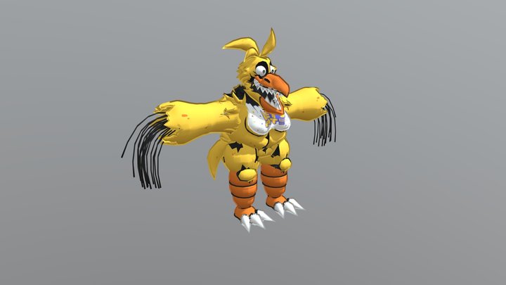Frickbears Withered Chica – Kostenloses 3D-Modell STL